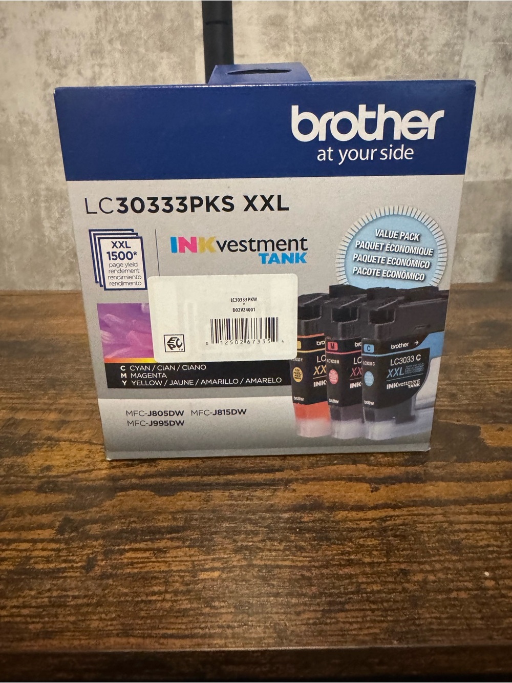 New Brother Genuine LC30333PKS 3-Pack, Cyan, Magenta & Yellow sealed all bags